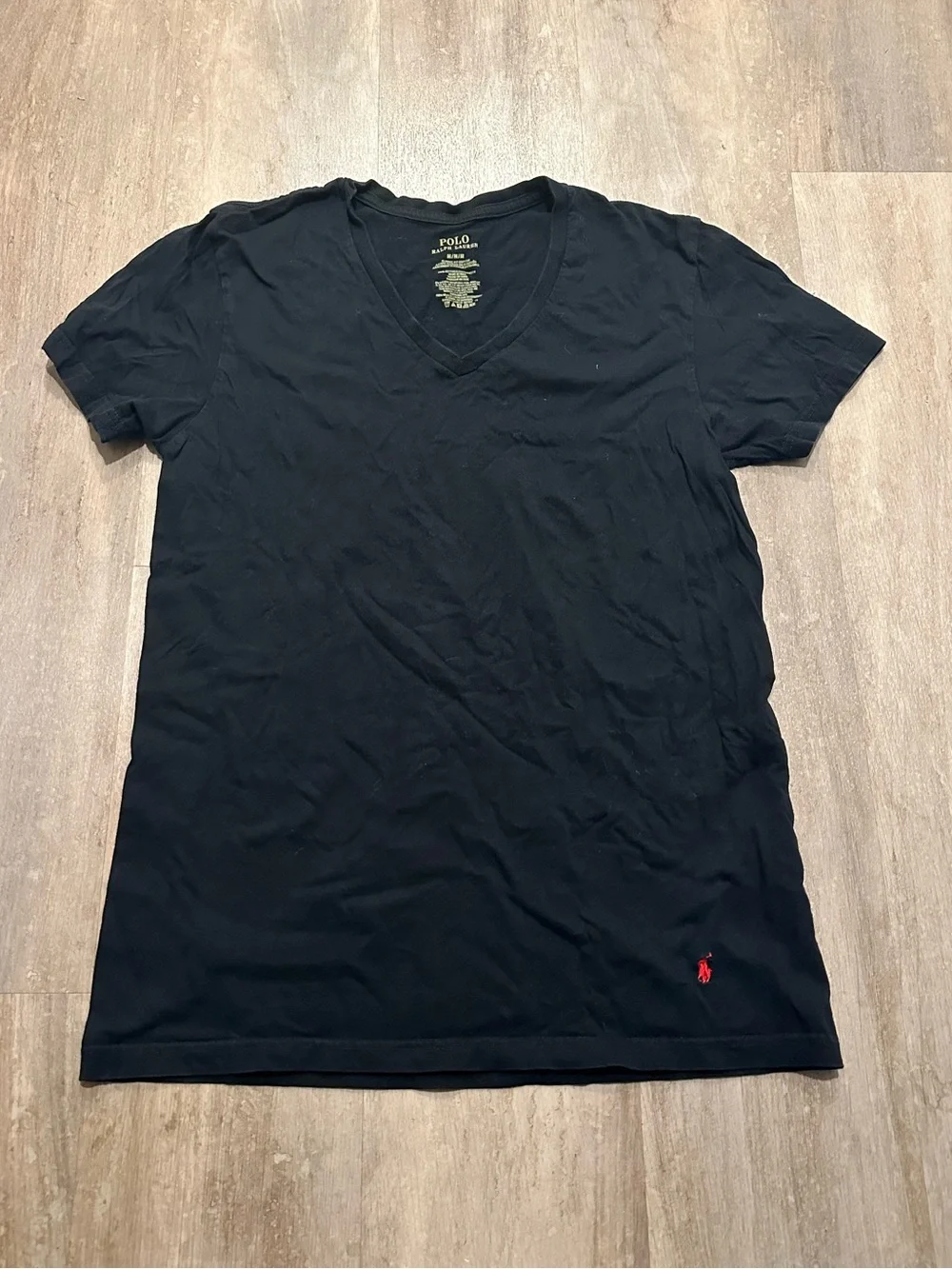 Polo by Ralph Lauren Black V-Neck Tee Shirt